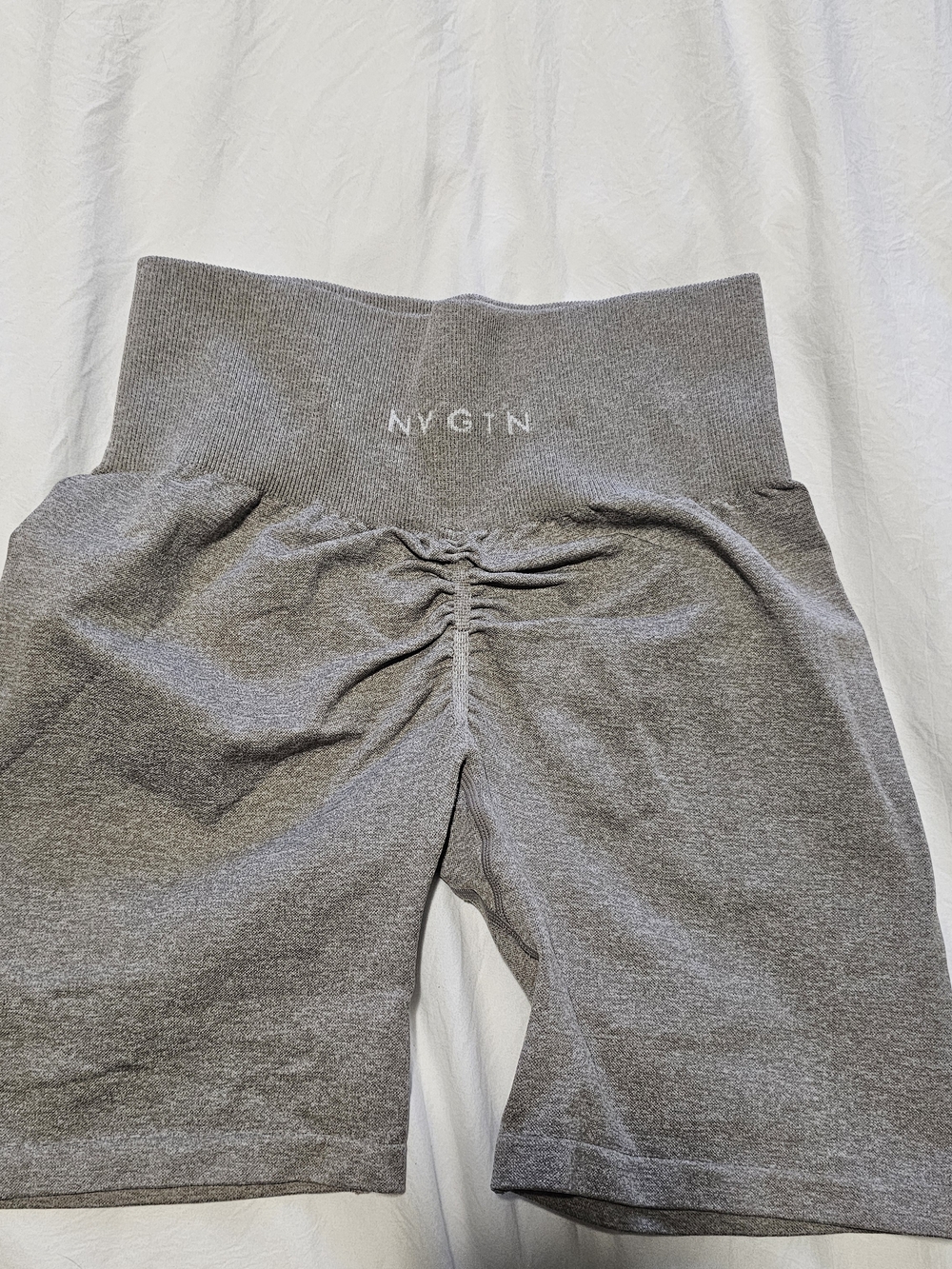 NVGTN Tan High-Waist Scunch Short